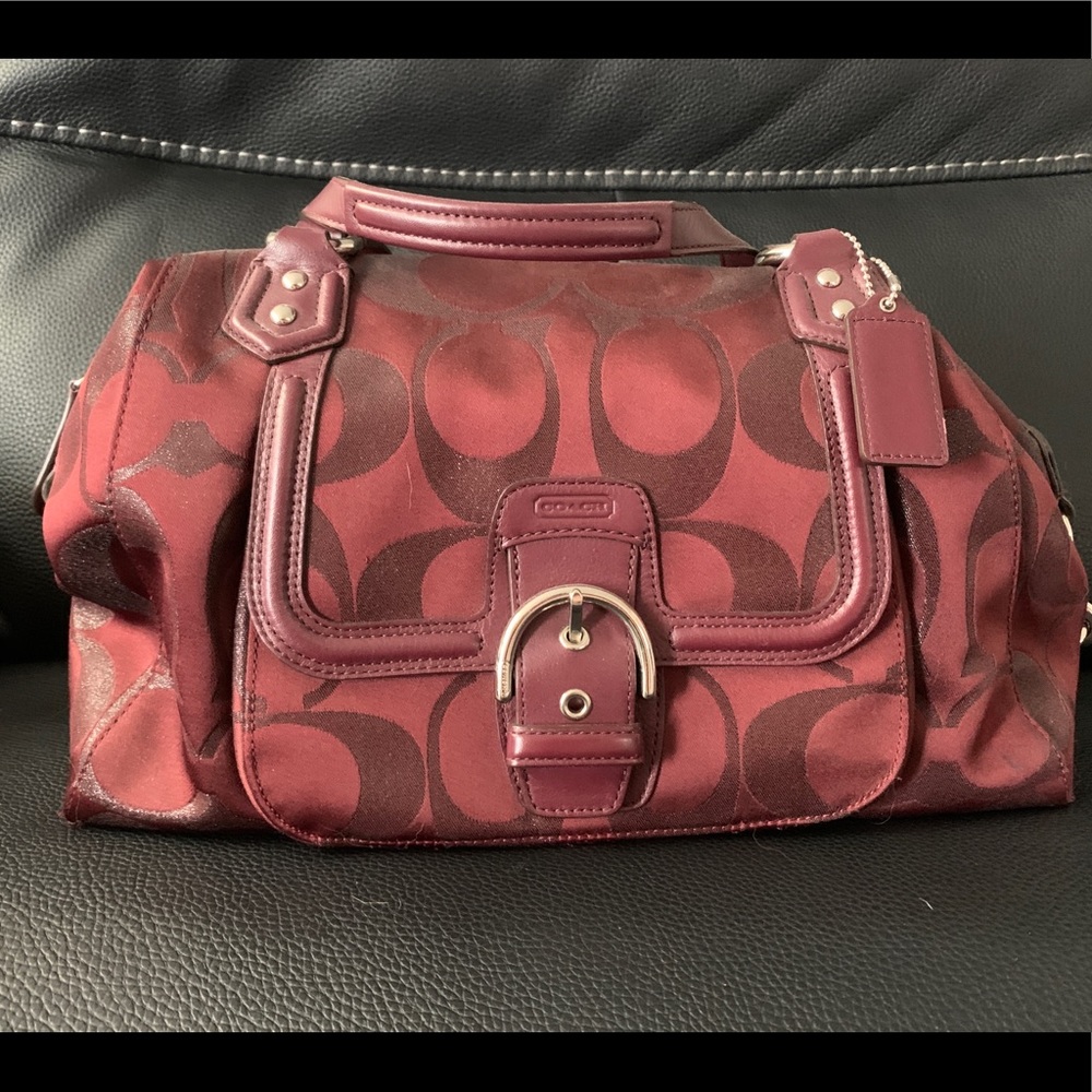 Coach Handbag - Dark Red - Picture 1 of 4